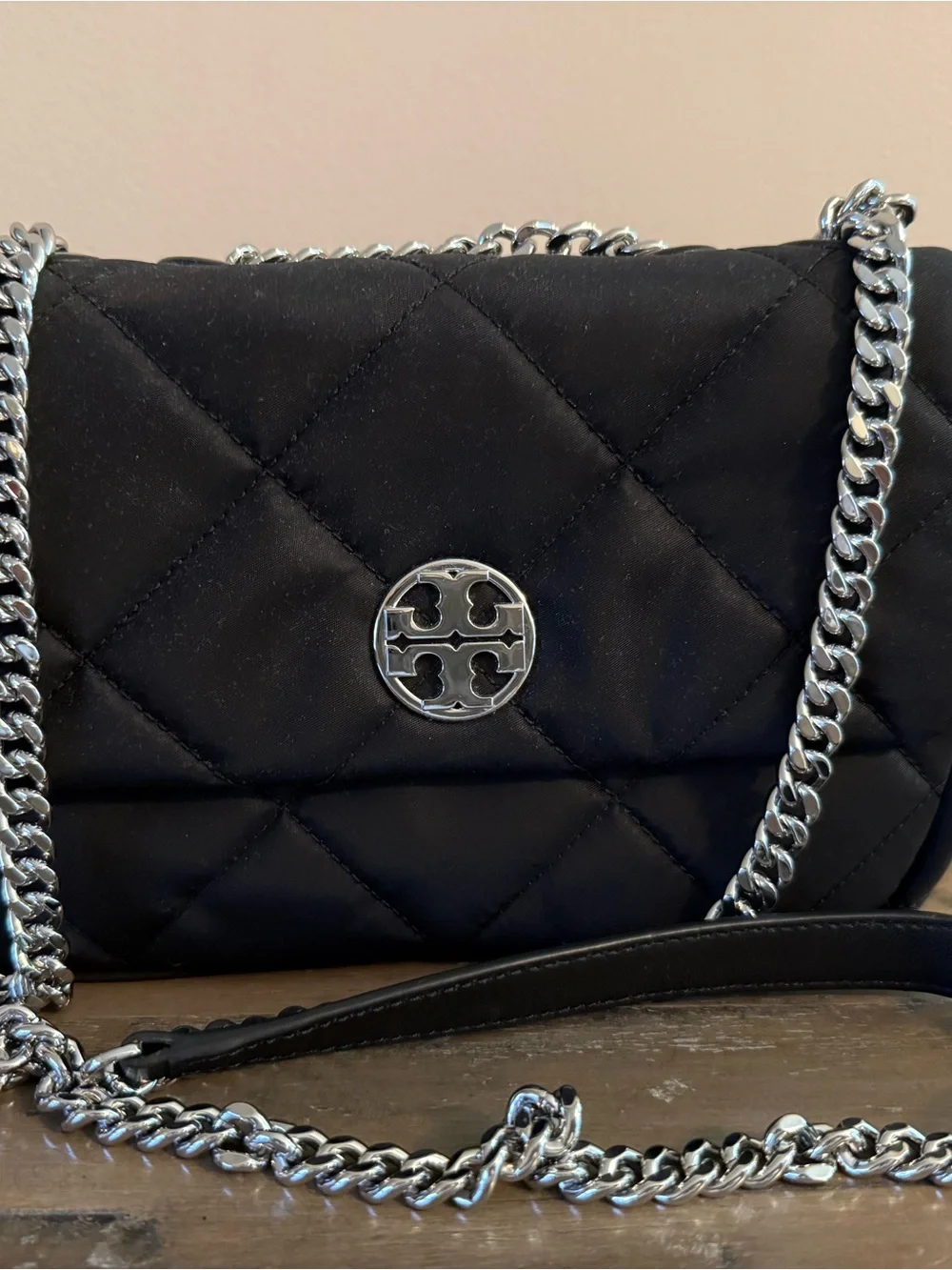 Tory Burch Black Quilted Chain Shoulder Bag